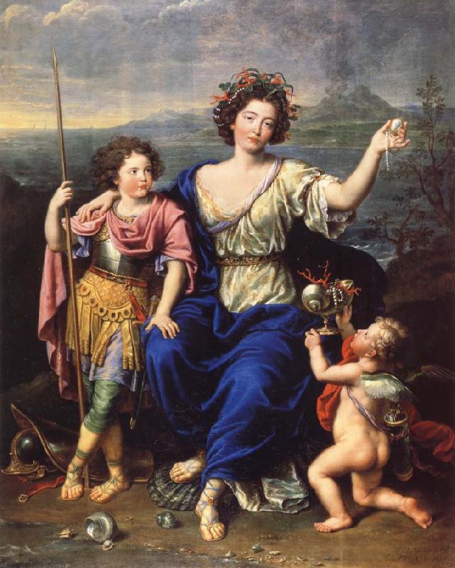 Pierre Mignard THe Marquise de Seignelay and Two of her Children oil painting picture